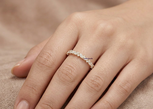 Lab Grown Diamond 0.50 CTW Marquise Cluster <b>Wedding</b> Band Solid 14K Yellow Gold Bridal Eternity Ring Third Party Certified - Product Image 6