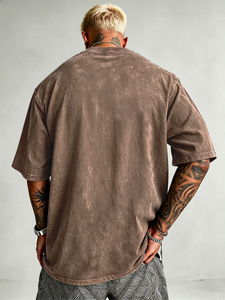 Stylish Acid Wash T Shirt Everyday Streetwear <b>Top</b> with Comfortable Fit Modern Fashion Appeal and Relaxed Casual Clothing Design - Product Image 3
