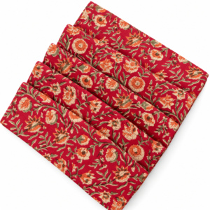 Tissu en voile de coton peigné 60S/60S léger, imprimé à la main par bloc, motif floral, accessoires pour filles 90, par Pinksa Fashion - Product Image 4