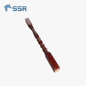 Balustre décoratif en bois finition brun foncé SSR pour rampes d'escalier intérieures et systèmes de main courantes - Product Image 1