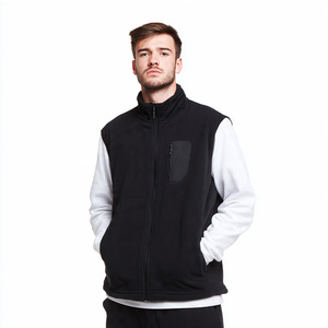 Chaqueta polar de hombre con cremallera completa, 100% poliéster, a cuadros, cortavientos - Product Image 5