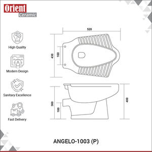 WC mural blanc sur pied, design personnalisé, qualité supérieure, prix abordable, vente flash, provenant d'un fournisseur indien - Product Image 3