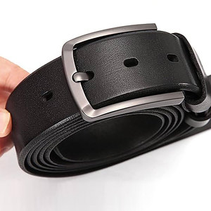 Ceinture de taille réglable en cuir de vache véritable SA Sports League, boucle à ardillon de 3,5 cm, faite à la main, de haute qualité, durable et élégante - Product Image 4