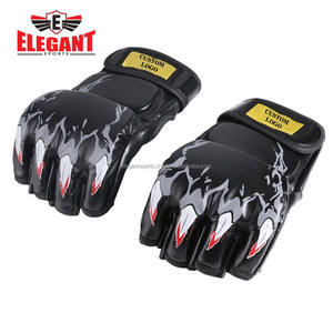 Guantes de MMA Grappling Guantes de MMA de cuero PU con estampado personalizado duradero para niños Guantes de PU Muay Thai MMA de Elegant Sports - Product Image 4