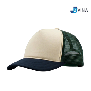 Custom Logo Trucker Cap Mesh Baseball <b>Hat</b> Solid Color Contrast Design Adjustable Back Closure Casual Style Adult Spring - Product Image 3