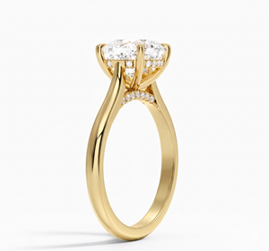 Anillo de Compromiso con Diamante Corte Cojín para Mujer, Clásico, Diamantes Cultivados en Laboratorio - Product Image 3