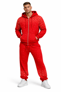 Conjunto Deportivo Personalizado para Hombre, Sudadera con Capucha Negra y Pantalones de Chándal de Algodón y Felpa, Ropa Deportiva Informal para Gimnasio y Entrenamiento - Product Image 2