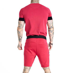 2026 Hot Summer Short Sleeve T-Shirt Shorts Set Men Streetwear Custom Logo 100% Organic Cotton Lightweight Eco-Friendly - Product Image 2