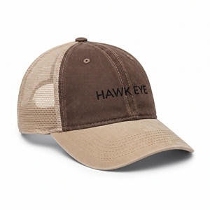 หมวกแก๊ปทรงทรัคเกอร์ Hawk Eye สีน้ำเงิน 6 แผง ปรับขนาดได้ ด้านหน้าเป็นตาข่าย ปักลาย  สำหรับทุกเพศ สวมใส่สบาย - Product Image 1