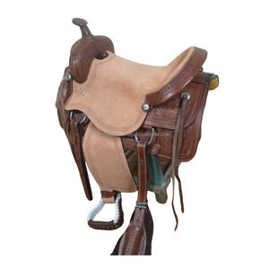Sillín de caballo de cuerda occidental antiguo, caballo de sillín de estilo vaquero americano con accesorios a juego, lo mejor para montar en carreras de cuerda - Product Image 1