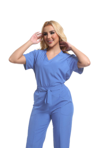 Women's Hospital Uniforms Wholesale Price Custom Logo Stand Collar Multi Color <b>Doctor</b> Hospital Uniform <b>Sets</b> - Product Image 3