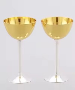 Gobelet à vin décoratif en métal de qualité supérieure, en acier inoxydable, réutilisable, élégant, vaisselle pour restaurant - Product Image 5