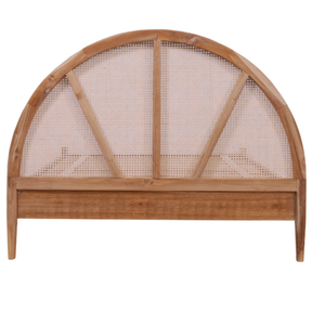 Lit rond de taille king-size au design contemporain en rotin avec structure en bois de teck pour la décoration de la maison - Product Image 4