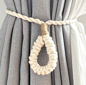 Rope Curtain Ticback Tracks & Accessories Curtain <b>Tieback</b> Knot Design Handmade Rope Curtain <b>Tiebacks</b> Holder - Product Image 4