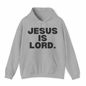 Sudadera con Logo de Chenilla de Algodón para Hombre, Mujer y Jóvenes, con la Frase 'Jesus Is Lord', para la Universidad Cristiana, Venta al Por Mayor de Fábrica - Product Image 2