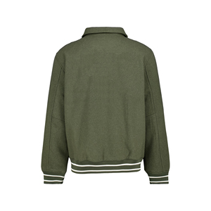 Latest Simple Design Solid Color For <b>Men's</b> Wool <b>Jacket</b> Varsity <b>Long</b> Sleeve And Collar Stand Best Quality - Product Image 6