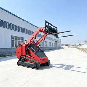 Minicargadora <span class=keywords><strong>de</strong></span> orugas diésel con horquilla elevadora, máquina compacta hidráulica <span class=keywords><strong>de</strong></span> orugas, fabricada en China - Product Image 1