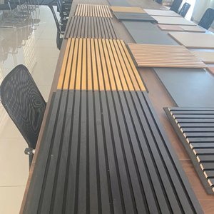 Panneaux Muraux Acoustiques en Placage Naturel, Noyau en Caoutchouc Moderne, Laine de Bois Décorative, MDF pour Maison, Salon, Salle de Sport - Acoustique en Polyester - Product Image 1