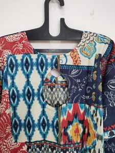 Vestido Kaftan Boho de Algodón Indio Hecho a Mano, Ropa de Playa Cómoda - Product Image 5