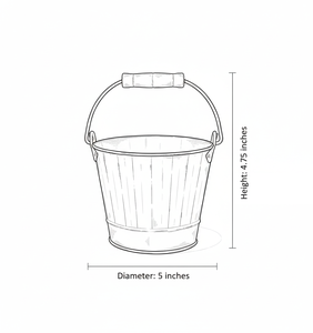 Paquete Múltiple de Macetas Metálicas Blancas de 5 Pulgadas de Diámetro x 4.75 Pulgadas de Alto, Estilo Rústico para Arreglos Florales, Fiestas, Eventos y Decoración - Product Image 3