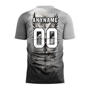 เสื้อฟุตบอลกีฬาแบบกำหนดเอง พร้อมชื่อ หมายเลข โลโก้ ทีม ผู้ผลิตเสื้อฟุตบอลแบบ OEM - Product Image 4