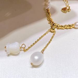 Collier en nacre d'eau douce de haute qualité Linglan, collier en perles de fleurs de marque, collier en perles de qualité supérieure - Product Image 2