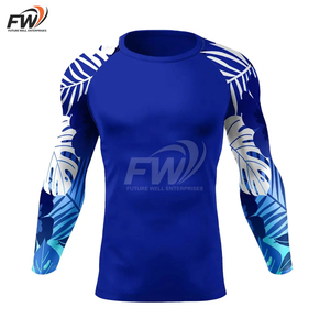 Custom Men Rash Guards High Quality Bjj Mma Upf 50+ Sun Protection Quick Dry Breathable Anti-uv <b>Surf</b> Swimming Rash Vest - Product Image 4