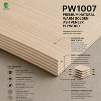 Contreplaqué en placage de frêne naturel Jinbase 18 mm, 1220x2440 mm, panneau de contreplaqué en frêne blanc E0 pour meubles, armoires, présentoirs