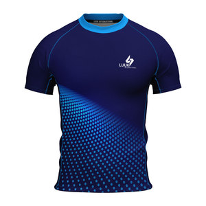 T-shirt de sport pour homme personnalisé, sublimé, à manches courtes, anti-UV, écologique, séchage rapide, compression, pour la gym et les loisirs - Product Image 2