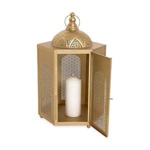 2026 Latest Metal Moroccan Metal Candle Holder Lanterns Ramadan and Eid <b>Decorative</b> <b>Table</b> and Floor Lanterns - Product Image 1