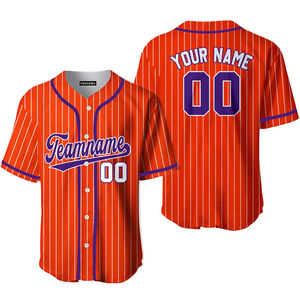 Camiseta de Béisbol Personalizada, Transpirable, Talla Grande, de Secado Rápido, Antibacteriana, Cosida/Estampada, Uniforme Deportivo para Hombre - Product Image 4