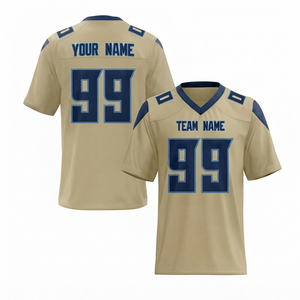 Camiseta de Fútbol Americano Personalizada con Estampado Sublimado, 100% Algodón Transpirable, Unisex para Adultos, Manga Corta, con Bolsillos, Tallas Grandes - Product Image 1