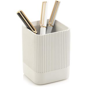 Portapenne Moderno in Cemento, Elegante Organizzatore da Scrivania con Porta Penne Estetico, Accessori per Ufficio - Product Image 1