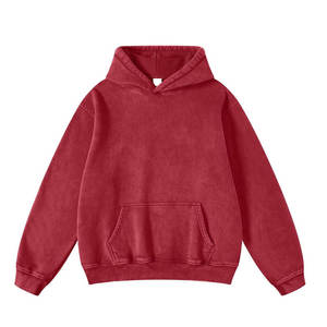 Hot Sale New Arrival Winter Acid Wash Fleece Hoodies for Men Breathable Windproof Printed 100% Cotton Heavyweight Men's Hoodie - Product Image 5