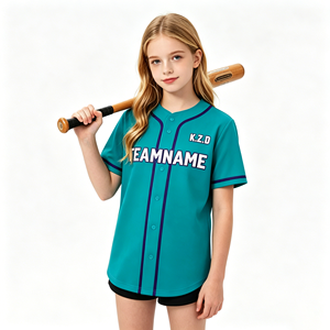 Maillots de baseball personnalisés pour jeunes, faible MOQ, en maille polyester, sublimation, tenues d'équipe pour les tournois de baseball jeunesse - Product Image 4