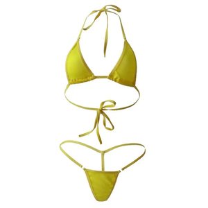 Conjunto de Bikini Personalizado con Logo Frontal, Bikini Sexy de Dos Piezas con Bloques de Color, Corte Alto, Secado Rápido, Conjuntos de Sujetador para Mujer - Product Image 4