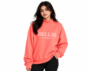 Women Mockneck <b>Sweatshirt</b> <b>Vintage</b> Oversized Fashion Pullover Custom College Apparel Factory Wholesale - Product Image 1