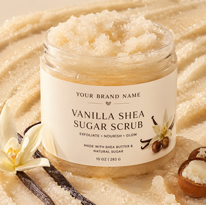 Gommage corporel au sucre de vanille et de karité, marque privée OEM, exfoliant profond et hydratant, enrichi aux huiles naturelles, pour la vente en gros - Product Image 3