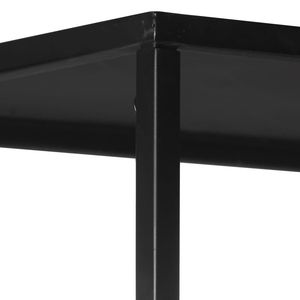 Large Black Book <b>Cabinet</b> with Natural Mango Wood and Iron <b>Rustic</b> Rough Finish Bookcase - Product Image 6