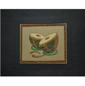 Tableau peint à la main, instrument Tabla Shehnai, peinture artistique indienne pour la décoration murale de la maison - Product Image 6