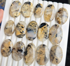 Agate Dendrite Tigre Naturelle Cabochon Polie, Pierre Précieuse Libre de Formes Mixtes, Fournitures de Fabrication de Bijoux Faits Main ASHU GEMS - Product Image 2