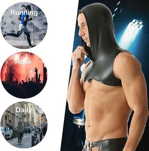 Chaleco de Cuero Sintético para Hombre, Camiseta sin Mangas Informal, Camiseta de Cuero para Hombre para el Verano, Ropa de Gimnasio con Función de Secado Rápido - Product Image 4
