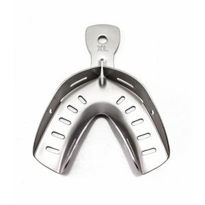 Ensemble professionnel de 8 porte-empreintes dentaires en acier inoxydable |   Kit de plateaux métalliques perforés réutilisables de qualité chirurgicale (S, M, L, XL) - Product Image 4