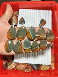 2026 Venta al por mayor a granel de cabujones de jaspe policromo natural de formas mixtas, gemas de cristal curativas sueltas para joyería, chakra espiritual - Product Image 4