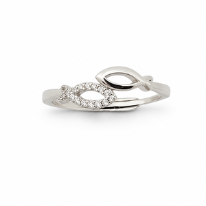 Anillo Doble Ovalado de Plata de Ley 925 para Mujer con Circonita Cúbica, Minimalista, Moderno, Elegante, Acabado Pulido, para Uso Diario - Product Image 5
