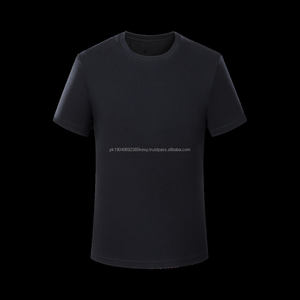 Camiseta de Cuello Redondo de Algodón Puro con Diseño de Logotipo Personalizado OEM, Tejido de Punto, Mangas Cortas, Estilo Liso para Fiestas y Ropa de Trabajo - Product Image 3