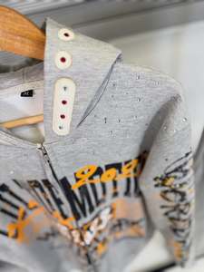 Custom OEM Rhinestone Graphic Tracksuit Set Full Zip Hoodie & Jogger Set Premium Heavyweight Fleece Streetwear Embroidery Sets - Product Image 5