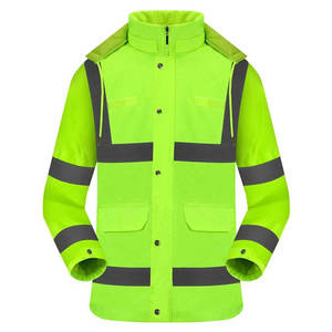 OEM Men's Reflective Polyamide Soft Shell High Visibility Breathable Safety Workwear <b>Jacket</b> CE/EU Certification Needle Detection - Product Image 6