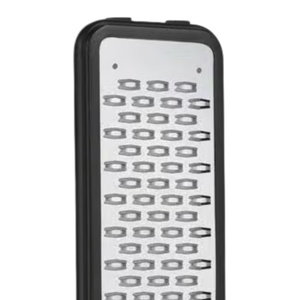 Râpe de cuisine noire portative en acier inoxydable avec lame tranchante, poignée ergonomique et couvercle pour râper le fromage, les légumes et les fruits - Product Image 6