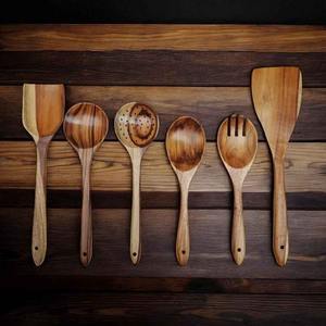 Cuillères en bois de bambou massif personnalisées pour café, miel, crème glacée, mini-cuillères de cuisine modernes, cuillères à mélanger en bois avec logo – Vente en gros - Product Image 3